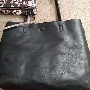 G.H. Bass tote/purse with detachable pouch, reversible